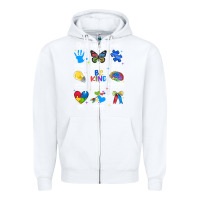 White god says i am autism Zipper Hoodie - JahusDesignShop