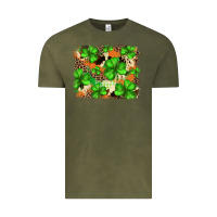 Vintage Olive st.patricks plaid  green glitter cowhide  leopard Vintage Tee - FaDigitalArtStudio