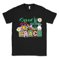 Black Saved by his grace Easter Classic Tee - CowGirlArtShop