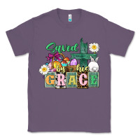 Lavender Saved by his grace Easter Classic Tee - CowGirlArtShop