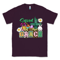 Plum Saved by his grace Easter Classic Tee - CowGirlArtShop