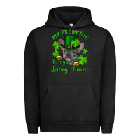 Pigment Black st.patricks day my french bulldog is my lucky char Urban Hoodie - RanaPortraitStore
