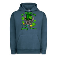 Pigment Midnight Navy st.patricks day my french bulldog is my lucky char Urban Hoodie - RanaPortraitStore