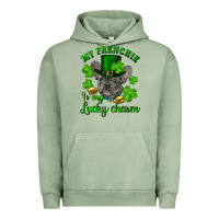 Pigment Oil Green st.patricks day my french bulldog is my lucky char Urban Hoodie - RanaPortraitStore