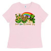Peace Love St. Patrick's Day Ladies Tee | Teevron