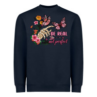 Navy be real not perfect Heavyweight Sweatshirt - JahusDesignShop