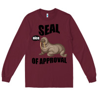 Burgundy Seal nice Of Approval Long Sleeve Tee - Bettercallsaul