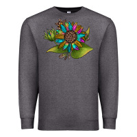 Charcoal Heather western sunflower Premium Sweatshirt - JahusDesignShop