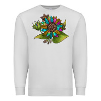Dove Grey western sunflower Premium Sweatshirt - JahusDesignShop