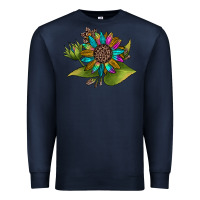 Navy western sunflower Premium Sweatshirt - JahusDesignShop