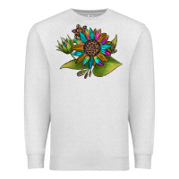 Oatmeal Heather western sunflower Premium Sweatshirt - JahusDesignShop
