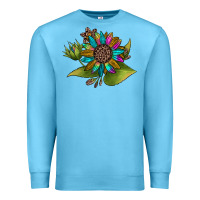 Ocean Blue western sunflower Premium Sweatshirt - JahusDesignShop