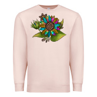 Pale Pink western sunflower Premium Sweatshirt - JahusDesignShop