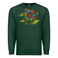 Sports Green western sunflower Premium Sweatshirt - JahusDesignShop