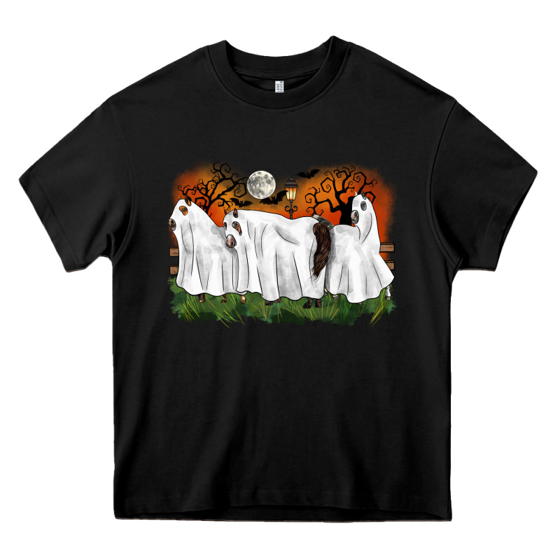 Ghost Horses Halloween Heavy Core Tee by CowGirlArtShop | Teevron