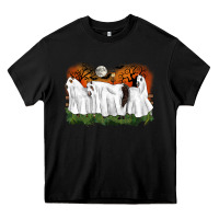 Black ghost horses halloween Heavy Core Tee - CowGirlArtShop