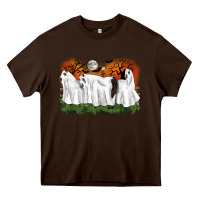 Chocolate Brown ghost horses halloween Heavy Core Tee - CowGirlArtShop