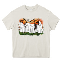 Cream ghost horses halloween Heavy Core Tee - CowGirlArtShop
