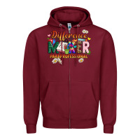 Burgundy difference maker paraprofessional Zipper Hoodie - JahusDesignShop