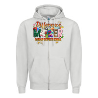 Dove Grey difference maker paraprofessional Zipper Hoodie - JahusDesignShop