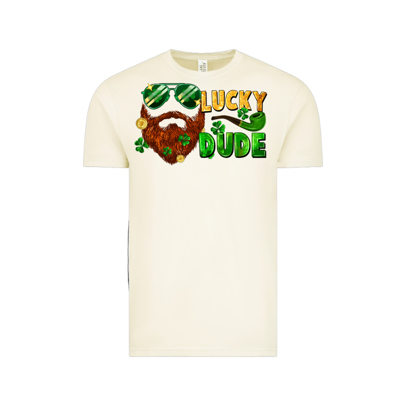 Lucky Dude Saint Patricks Bearded Man Vintage Tee by FaDigitalArtStudio | Teevron