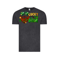Vintage Black lucky dude saint patricks bearded man Vintage Tee - FaDigitalArtStudio