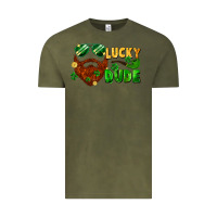 Vintage Olive lucky dude saint patricks bearded man Vintage Tee - FaDigitalArtStudio