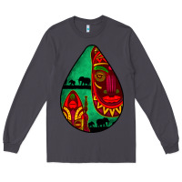Smoke african masks teardrop  3 Long Sleeve Tee - BundleAndBundleShop