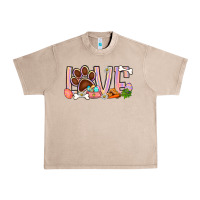French Oak Easter love dog paw Urban Heavy Tee - BundleAndBundleShop