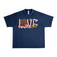 Navy Easter love dog paw Urban Heavy Tee - BundleAndBundleShop