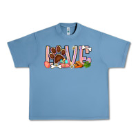 Pebble Blue Easter love dog paw Urban Heavy Tee - BundleAndBundleShop