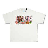 Easter Love Dog Paw Urban Heavy Tee | Teevron