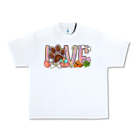 White Easter love dog paw Urban Heavy Tee - BundleAndBundleShop