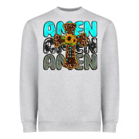 Heather Grey amen Heavyweight Sweatshirt - JahusDesignShop
