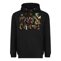 Black merry christmas Heavyweight Hoodie - JahusDesignShop