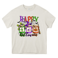 Cream happy halloween jars Heavy Core Tee - CowGirlArtShop