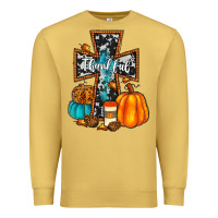 Antique Gold thankful cross Premium Sweatshirt - JahusDesignShop