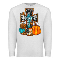 Oatmeal Heather thankful cross Premium Sweatshirt - JahusDesignShop
