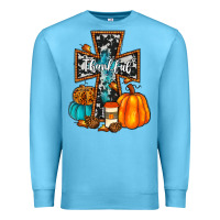 Ocean Blue thankful cross Premium Sweatshirt - JahusDesignShop
