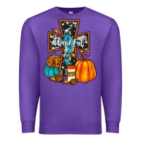Purple thankful cross Premium Sweatshirt - JahusDesignShop