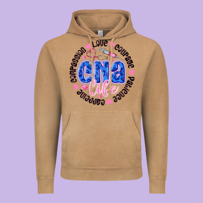 Cna Life Vintage Hoodie Designed By Cowhidedigitalart