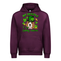 Mauve Wine st.patricks day my beagle is my lucky charm Urban Hoodie - RanaPortraitStore