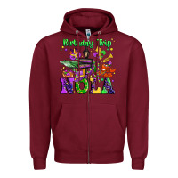 Burgundy birthday trip nola Zipper Hoodie - JahusDesignShop