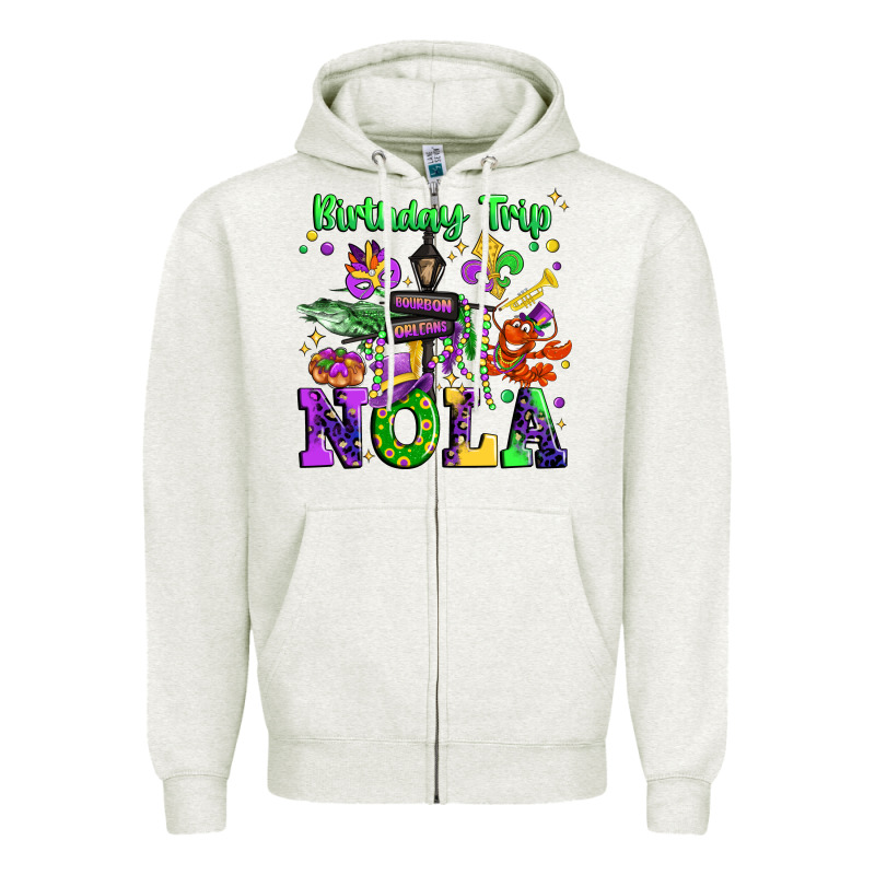Birthday Trip Nola Zipper Hoodie by JahusDesignShop | Teevron