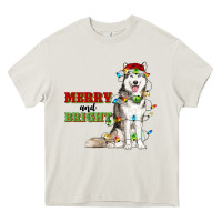 Cream Merry And Bright Husky Heavy Core Tee - RanaPortraitStore
