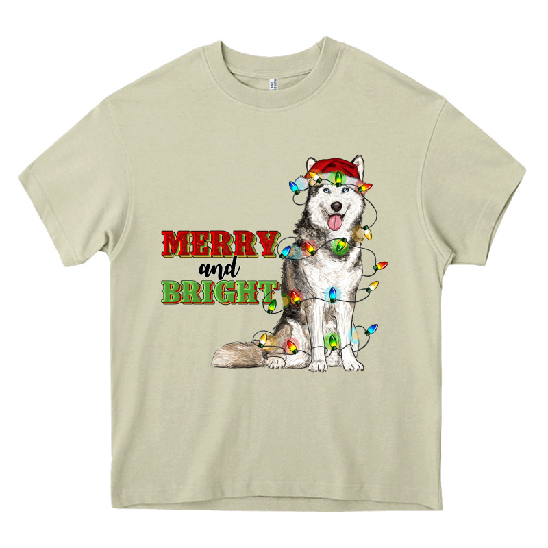 Merry And Bright Husky Heavy Core Tee by RanaPortraitStore | Teevron