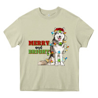 Mossy Merry And Bright Husky Heavy Core Tee - RanaPortraitStore