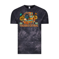 Cloud Black happy thanksgiving with truck bbs Vintage Tee - BundleAndBundleShop