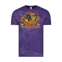 Cloud Purple happy thanksgiving with truck bbs Vintage Tee - BundleAndBundleShop