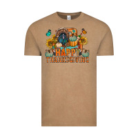 Vintage Coffee happy thanksgiving with truck bbs Vintage Tee - BundleAndBundleShop